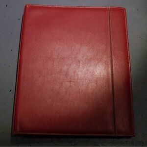 Fire Engine Red Portfolio Legal Pad with Expandable pockets Student, Office